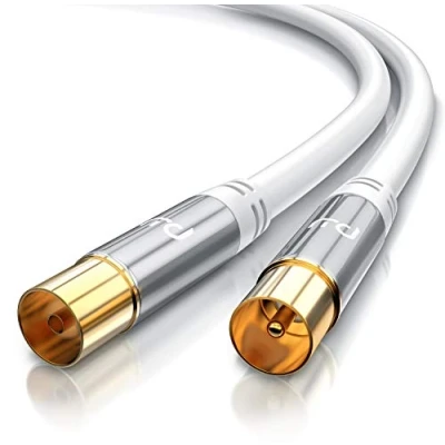 Image de CSL Câble d&#039;antenne HDTV 135 dB 75 Ohm coaxial Full HD 4k UHD mâle vers femelle DVB T et T2 C S2 DAB Blindage