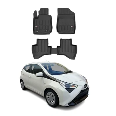 Image de OMAC Tapis de Sol en Caoutchouc Compatible avec Toyota Aygo 2014 2022 Noir Premium