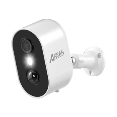 Image de ANRAN 2K Caméra Surveillance WiFi sans Fil Batterie, Extérieure/Intérieure, Audio Bidirectionnel, Vision Nocturne Couleur, Sirène d&#039;alarme, PIR Alerte Instantanée, Alexa, C2