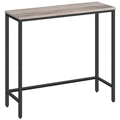 Image de HOOBRO Console Meuble, Table Fine, Petite de Présentation, d’Entrée, Bout Canapé, d&#039;Appoint, pour Couloir, Entrée, Salon, Style Industriel, Grège EBG75XG01