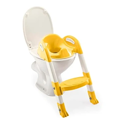 Image de THERMOBABY Réducteur WC Enfant Kiddyloo Astucieux, Ludique &amp; Hygiénique Pieds Réglables Marche Antidérapante Pliage Compact À Partir De 18 Mois Fabriqué En France Ananas