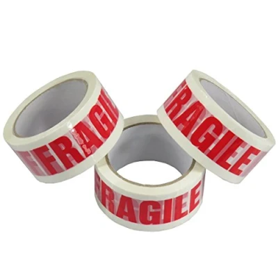 Image de triplast 48 mm x 66 m fragile Imprimé faible bruit Ruban adhésif d&#039;emballage (Lot de 12)