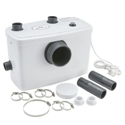 Image de Arebos Broyeur Sanitaire Pompes de Relevage 600W pour WC, Lavabo, Douche Pompe Eaux Usées 100l/m blanc