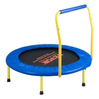 Image de VEVOR Trampoline pour Enfants 92 cm Mini Extérieur Intérieur Pliable Tout Petits avec Poignée Mousse Récréatif Exercices Cadeau d&#039;anniversaire de 3 Ans et Plus
