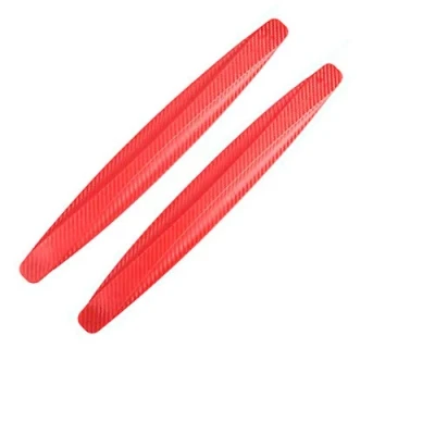 Image de WeFoonLo Lot de 2 bandes adhésives universelles en caoutchouc anti collision pour pare chocs voiture Rouge