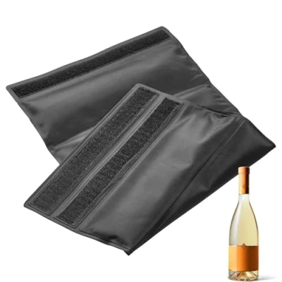 Image de Westmark Manchon de refroidissement, pour bouteilles vin ou champagne, un diamètre bouteille 7,5 à 10 cm, refroidit jusqu&#039;à 2 h, plastique, frigus, noir/blanc, 52413370