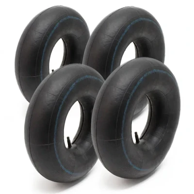 Image de WilTec Set 4 Chambre air Brouette 4.00 8 TR13 Valve Pneu Roue Transport Diable Chariot