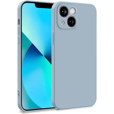 Image de MyGadget Coque Compatible avec Apple iPhone 13 Mini Case TPU Souple &amp; Soft Doublure Microfibre Cover Protection Extra Fine Légère Bleu Clair
