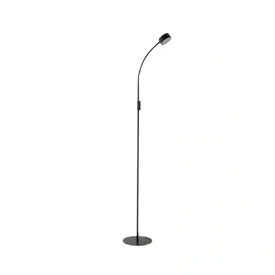 Image de Lindby lampe sur pied LED Maori, 140 cm, noir, CCT, intensité variable