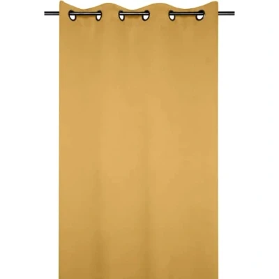 Image de Lovely CASA Rideau Occultant Notte avec Œillets pour Salon ou Chambre Taille 135 x 180 Moutarde de Fenêtre Obscurcissant et Isolant Existe en 3 Tailles Maison Jaune