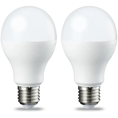 Image de Amazon Basics Lot de 2 ampoules LED Culot Edison à vis E27 13 W (équivalent 100 W) Blanc froid Intensité non variable