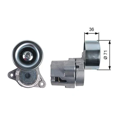 Image de GATES T39133 Poulie Tendeur FleetRunner Micro V Stretch Fit MAZDA: 5, 3 5 portes, 6 3/5 portes