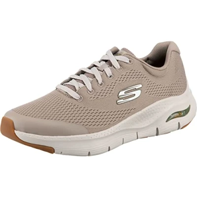 Image de Skechers Homme Arch Fit Sneaker, Taupe Textile Synthetic Trim, 41.5 EU
