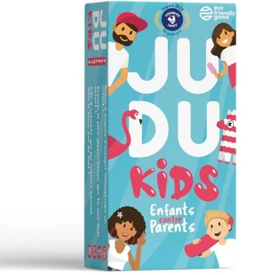 Image de ATM Gaming Jeux de société JUDUKIDS Le Jeu Familial hilarant Questions et Défis pour en Apprendre Plus sur Ses Parents ou Enfants ! Cartes