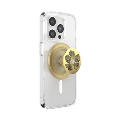 Image de PopSockets: PopGrip Rond pour MagSafe Bague d&#039;adaptation Incluse Support de téléphone Extensible et poignée avec Un Dessus Interchangeable Smartphones étuis Fleur Mae
