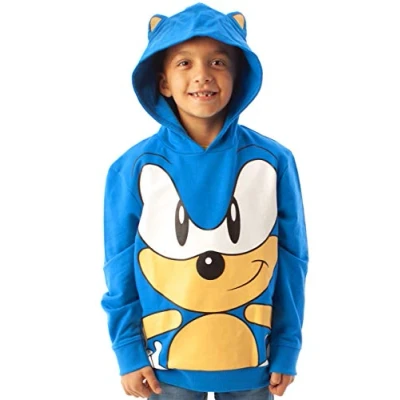 Image de Sonic The Hedgehog caractère Ears 3D Boy Chandail à Capuchon Bleu Kids, 8 9 ans