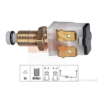 Image de EPS 1.810.009 Interrupteur des feux de freins mécanique M10x1 Made in Italy OE Equivalent PEUGEOT: 205 II 3/5 portes, I portes