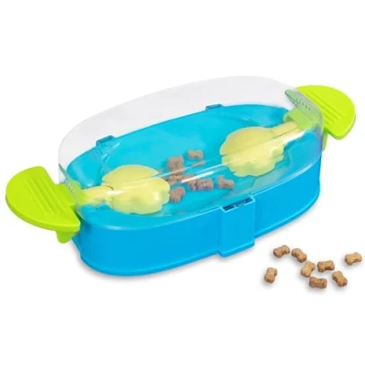 Image de Outward Hound Nina Ottosson Paw N&#039; Play Casse tête interactif pour Chien, Niveau 2, Jouet d&#039;enrichissement Bleu, Taille S