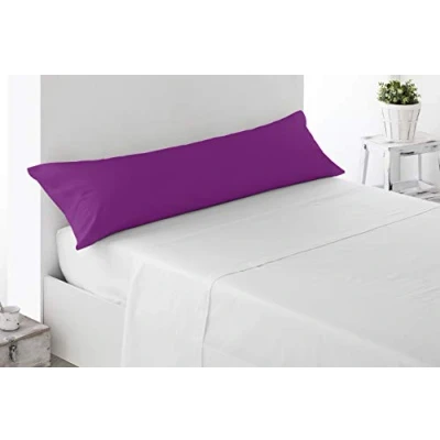 Image de Miracle Home Taie d&#039;oreiller douce et confortable, 50 % coton, polyester, aubergine, 90 cm