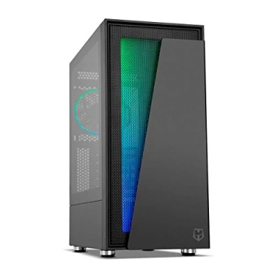 Image de NOX XTREME PRODUCTS HUMMER BLASTER Boîtier ARGB PRO ATX Micro ITX, côté verre trempé, espace pour jusqu&#039;à 8 ventilateurs, USB 3.0, bouton de commande LED, couleur noire