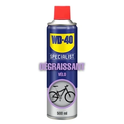 Image de WD 40 SPECIALIST Degraissant Vélo Aérosol Formule à action rapide Ne laisse aucun résidu Ralentit l&#039;usure naturelle 500Ml