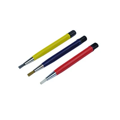 Image de L Ensemble X 3 laiton, Acier Et Fibre de verre Scratch Brosse stylos. (M0098) gratuite au Royaume Uni