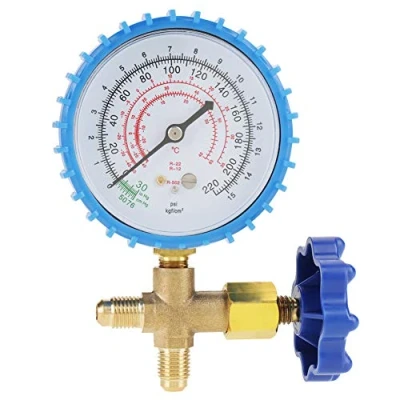 Image de Manomètre pour Compresseur de Réfrigérant Climatisation 220 psi Ajustable R410A R22 R134A R404A Numérique multimètre