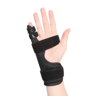 Image de joingood Attelle petit doigt, doigt main, de Pinky, main droite &amp; gauche,réglable Orthèse pour doigts cassés,fracture boxeur,5ème metacarpien,Tendinite(Maille,S)