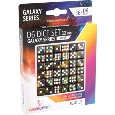 Image de Jeu de dés Gamegenic Galaxy Series D6 12 mm (36 pcs) (Mars)