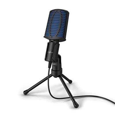 Image de uRage Microphone de jeu &#039;Stream 100&#039; (longueur câble 2 mètres, USB, avec pied, 50 Hz 16 kHz, 2200 Ω) Noir/Bleu