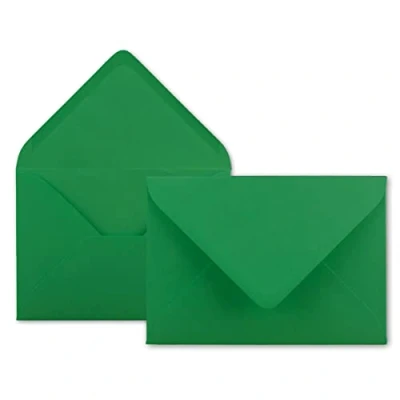 Image de Lot d&#039;enveloppes Neuser 80 g/m² Format B6 175 x 125 mm Bande collante à humidifier 50 Umschläge vert foncé