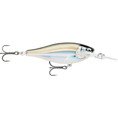 Image de Rapala Leurre de Pêche Shad Rap Elite Construction Balsa (sans Plomb) Eau Douce Flottant Profondeur Nage 2,7m Taille 5,5cm / 7g Fabriqué en Estonie Gilded Minnow