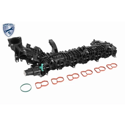 Image de VAICO V20 4954 Collecteur d&#039;Admission avec élément d&#039;ajustage, support de tuyau, joints vis/boulons BMW: 5 Berline, X3, GT