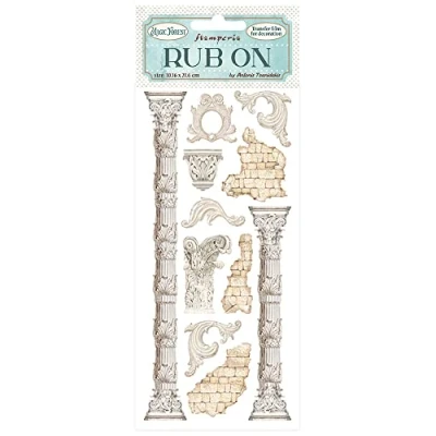 Image de Stamperia Rub on Magic Forest Colonne, Multicolore, 10,16 cm x 21,6