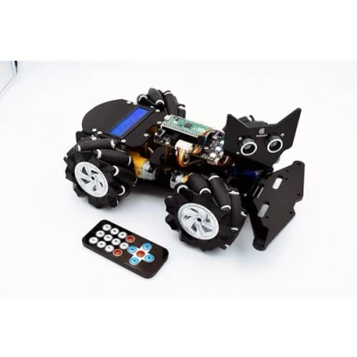 Image de Adeept 4WD Omni Directional Mecanum Wheels Robotic Car Kit for Raspberry Pi Pico DIY STEM Remote Controlled Educational Robot with LCD Display and Tutorials
