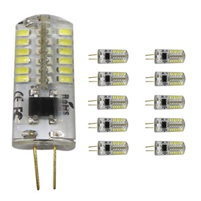 Image de Mengjay® Lot de 10 perles LED G4 3 W, AC 220 240 V, 48 SMD 3014, remplace les ampoules halogènes 30 250 lm, blanc froid 6000 K, angle d&#039;éclairage 360