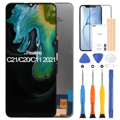 Image de ARSSLY Écran LCD pour Oppo Realme C21 RMX3201/Realme C20 RMX3061 RMX3063/Realme C11 2021 RMX3231 6,5&quot; Affichage Digitizer Tactile Remplacement Assembly avec Outils