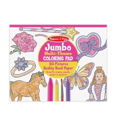 Image de Melissa &amp; Doug Bloc À Colorier Jumbo Thèmes Multiples, 14225