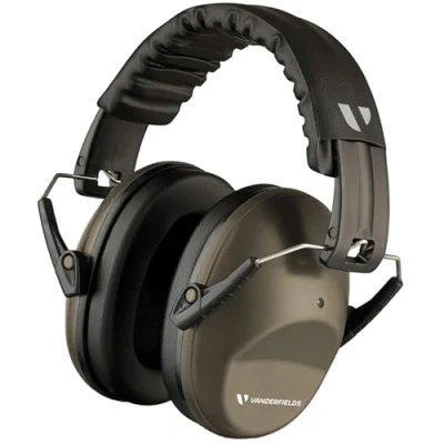 Image de Vanderfields Casque Anti Bruit Adulte, Homme et Femme avec 26dB SNR Réglable Pliable Confortable Protection Auditive pour Chantier, de l&#039;aéroport, Feux d’Artifice, Travail