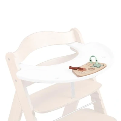 Image de hauck Puzzle Bebe pour Plateau de Jeu Play Tray Chaise Alpha+, Beta+ et Arketa, Formes Silicone Alimentaire dès 10 Mois, Fixation Poussette Siege Auto, Tortue Fleur