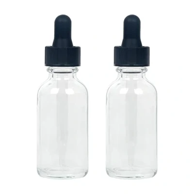 Image de Magic Season Boston Bouteilles Rondes en Verre (Transparent / 30 ml avec Compte gouttes 2 Pièces)