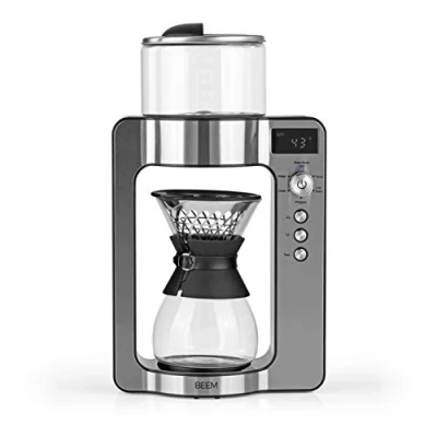 Image de BEEM Verser OVER Machine à café filtre avec graduation Sélection de base en verre acier inoxydable 0,75 l Carafe principe d&#039;infusion directe Tête rotative