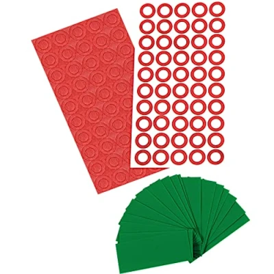 Image de ISOLATECH 50 pcs. Gaine thermorétractable en PVC coupée morceaux de 72mm vert sans colle dimension plate 30mm(Ø19,1mm) 2:1 et isolateurs batterie pour batteries 18650 inscription