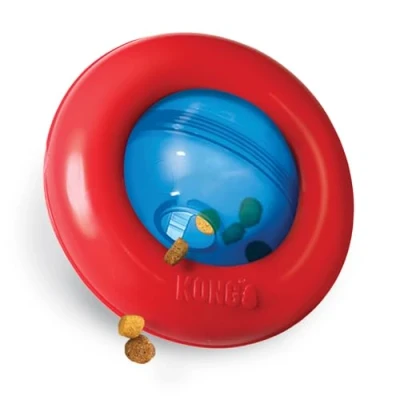Image de KONG Gyro Jouet Interactif pour Chien avec Distributeur De Friandises Nourrisseur Lent Une Alimentation Saine Petits Chiens