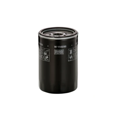 Image de MANN FILTER W 1145/80 Filtre à huile 1 12 UNF 2B avec un clapet de non retour vissé