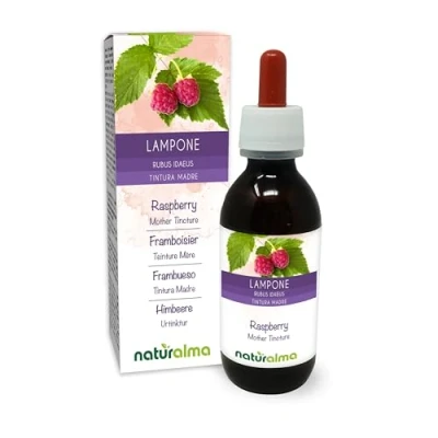 Image de Framboisier (Rubus idaeus) feuilles Teinture Mère sans alcool Naturalma Extrait liquide gouttes 120 ml Complément alimentaire Végétalien ou végan