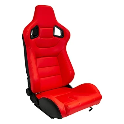 Image de Siège baquet &#039;RK&#039; Rouge Simili Cuir Dossier régable incl. glissières