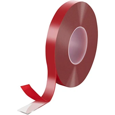 Image de POPPSTAR Ruban adhésif double face acrylique transparent extra fort (10 m x 19 mm 2 mm), Accroche tableau sans percer et repositionnable