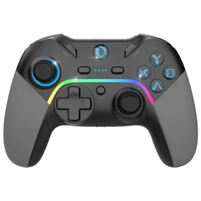 Image de EMPIRE Gaming Manette de Jeu Sans Fil WiFi 2.4GHz Rechargeable Controller PC/PS3/Switch Mode Macro/Tubo Double Vibration Port Audio 3.5mm Gamepad Ergonomique Câble USB C