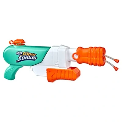 Image de Nerf Super Soaker, Blaster à Eau Hydro Frenzy, 3 manières d&#039;arroser, Embout Ajustable, 2 Tubes lanceurs d&#039;eau